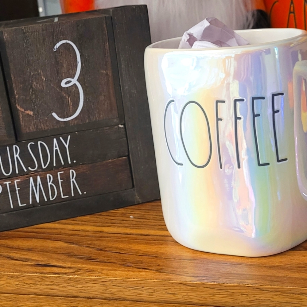 Rae Dunn Coffee Irridescent Mug
